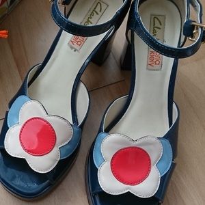 Clarks x Orla Kiely Flower Platform Betty Heel